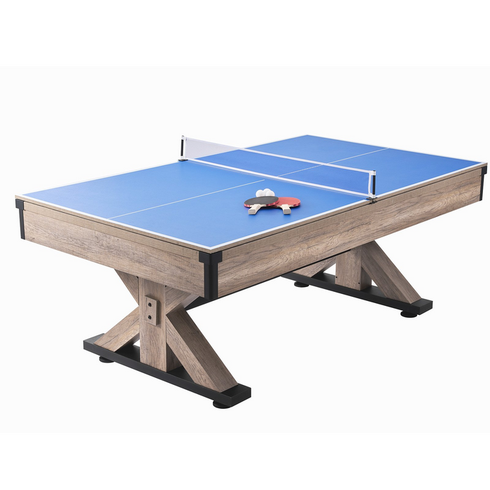 VEVOR Billiards Table Combo Set, 7ft 3-in-1 Multi Game Table with Dining, Pool, and Tennis Table