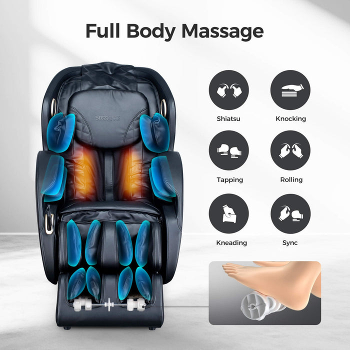 Bosscare Full Body 3D Zero Gravity Shiatsu Recliner Massage Chair With App