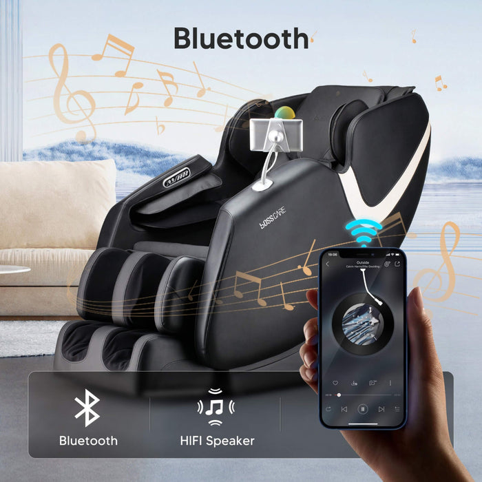 Bosscare Full Body Zero Gravity Shiatsu Recliner Massage Chair With AI Voice & App Control