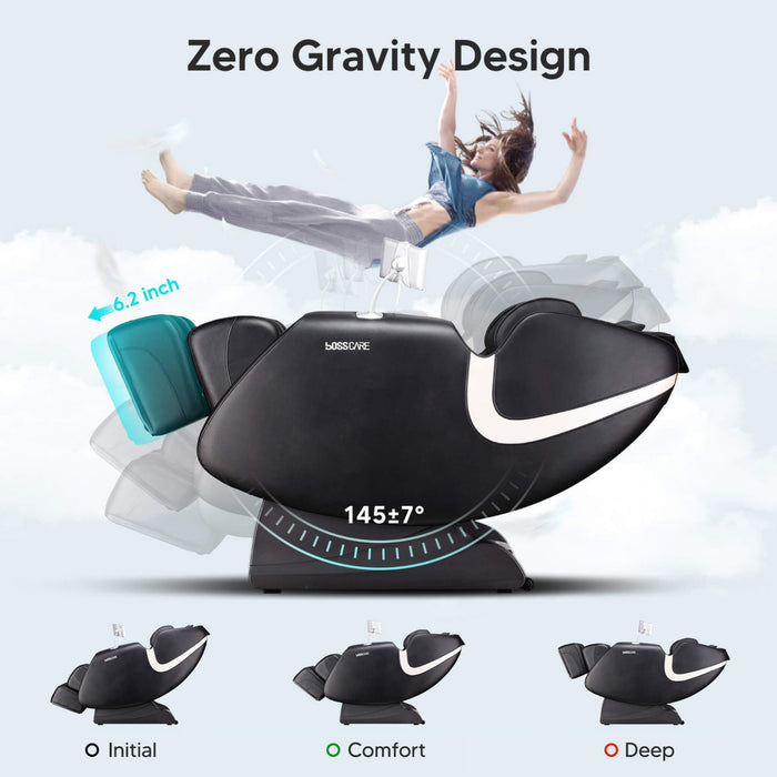 Bosscare Full Body Zero Gravity Shiatsu Recliner Massage Chair With AI Voice & App Control