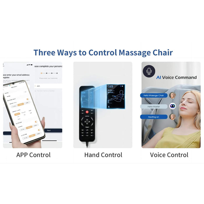 Bosscare Premium Full Body Zero Gravity Massage Chair With Ai Voice And App Control, Gray